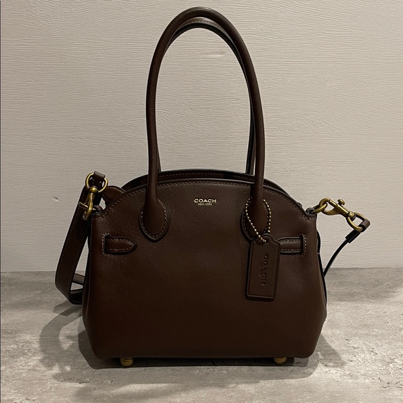 Coach Handbags - Coach Dark Brown Leather Satchel